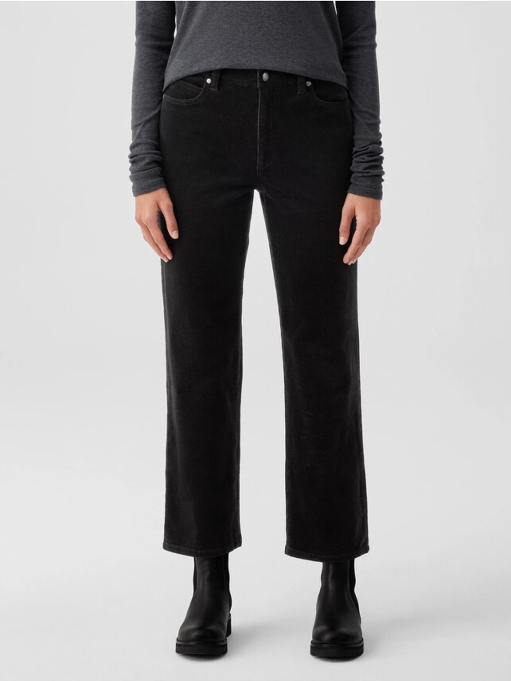 Eileen Fisher Organic Cotton Stretch Corduroy Straight Pant Size 20